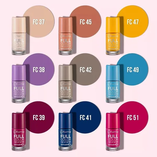 Flormar FC46 Full Color Nail Enamel Rose Pumps Nail Polish – View 4