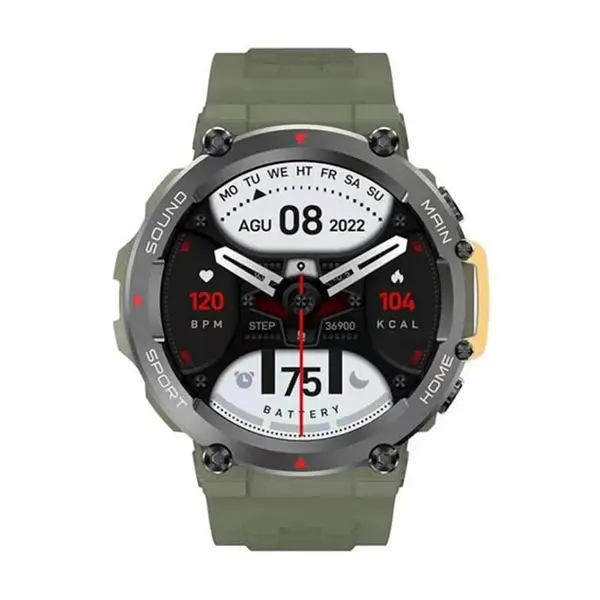 Microwear Run2 Sports Bluetooth Call Smartwatch – Color: Green – View 2