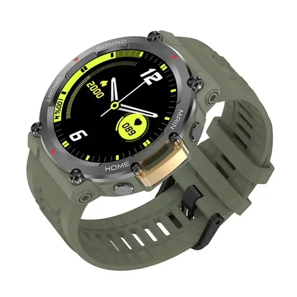 Microwear Run2 Sports Bluetooth Call Smartwatch – Color: Green – View 3