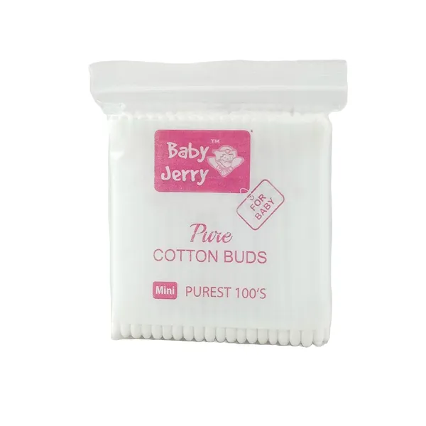 Baby Jerry Pure Cotton Buds for Baby 100 pcs 1 Box – View 1