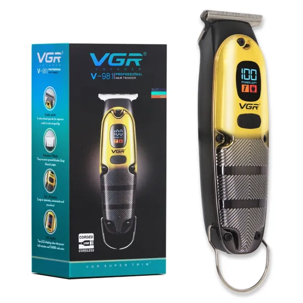 VGR V-981 Professional Hair Trimmer – Color: Gold – View 3