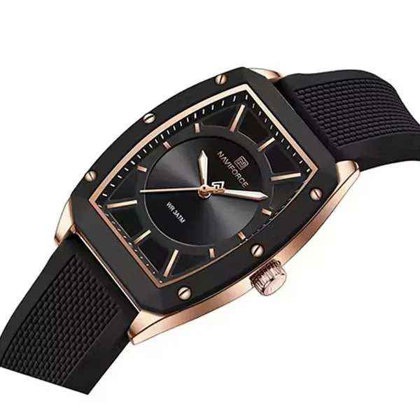 NAVIFORCE NF5049 Japanese Movement Women’s Watch – Dial Color: Brown, Strap Color: Black – View 2