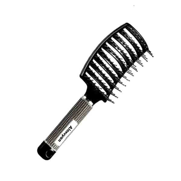 Hair Scalp Massage Comb Hairbrush Bristle Nylon Women Wet Curly Detangle Hair Brush – View 2