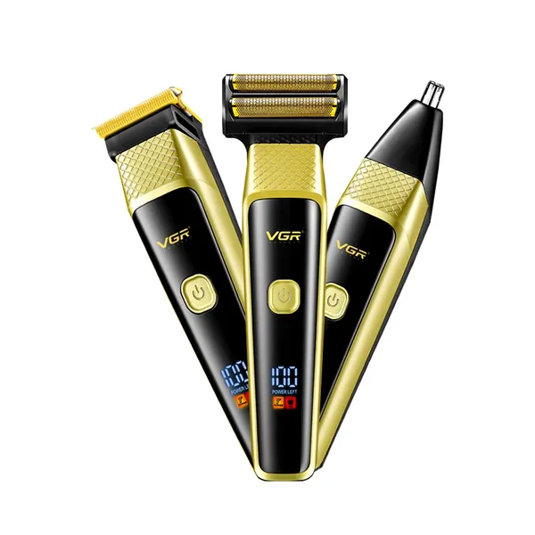 VGR V-366 LED Display 3-in-1 Professional Men’s Grooming Kit Trimmer – View 2