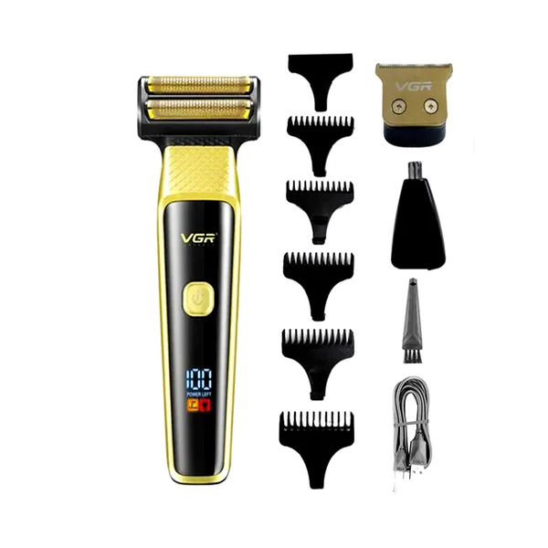 VGR V-366 LED Display 3-in-1 Professional Men’s Grooming Kit Trimmer – View 1