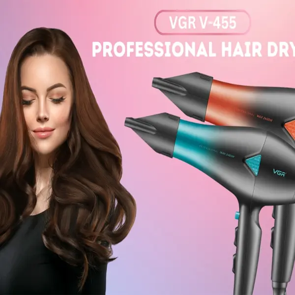 VGR V-455 Essential Dry Care for Women Hair Dryer – Color: Orange – View 3