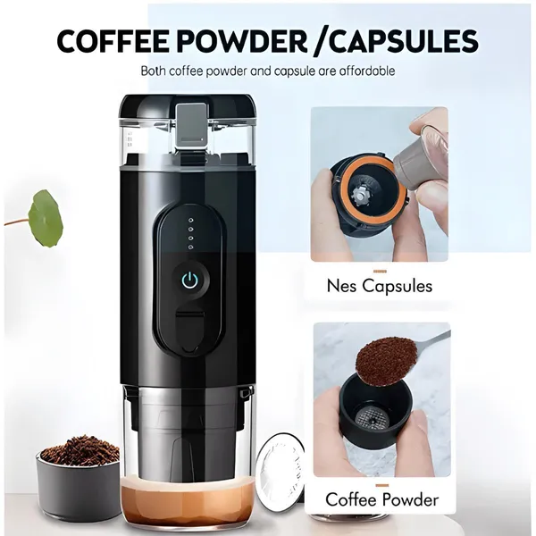Portable Electric Espresso Coffee Machine Cordless – View 2