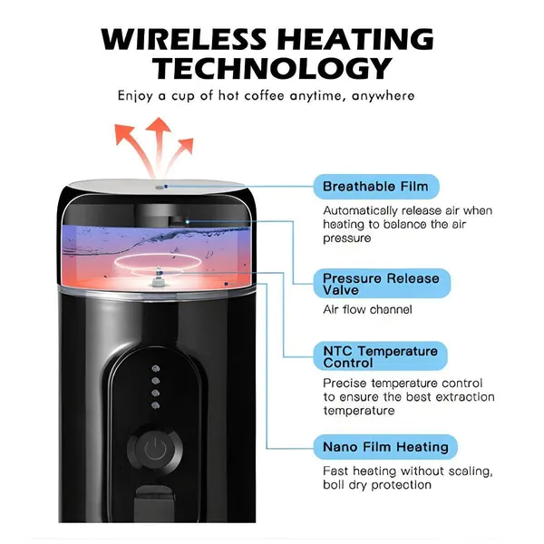 Portable Electric Espresso Coffee Machine Cordless – View 6