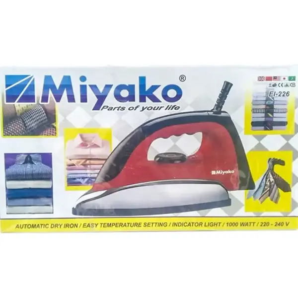 Miyako EI-226 Heavy Weight Automatic Electric Dry Iron – View 2