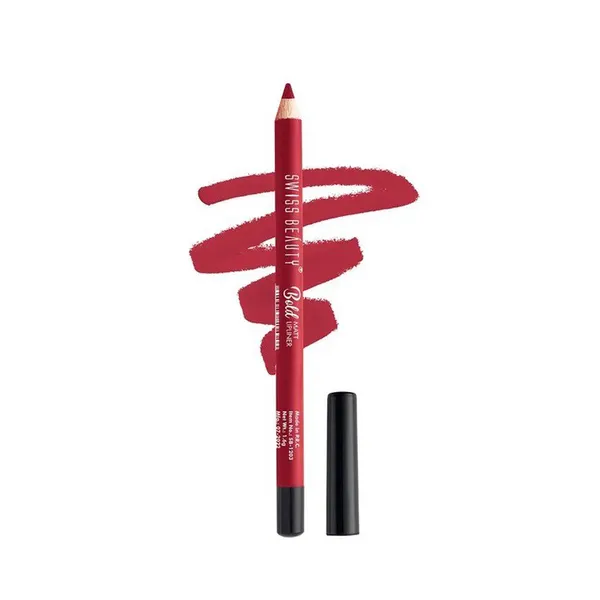 Swiss Beauty 01 Bold Matt Waterproof Lipliner Royal Red – View 1