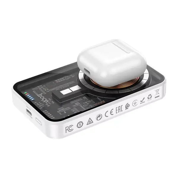HOCO Q10 Transparent Wireless Charging LED Indicator Power Bank – View 2