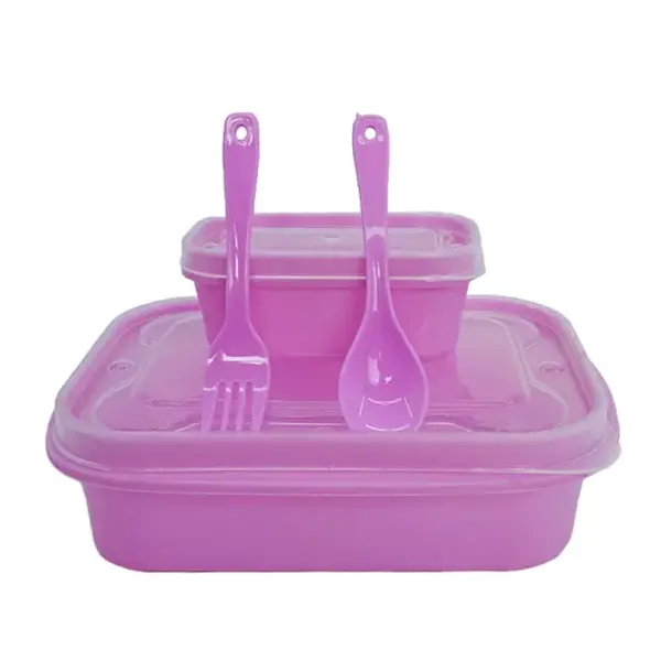 Dual Compartment Plastic Lunch Box Container – View 2