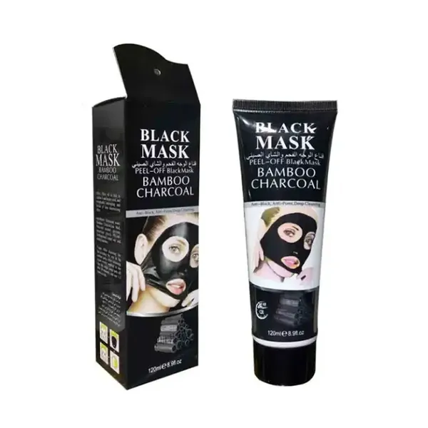 Bamboo Charcoal Peel-Off Blackhead Remover Black Face Mask-120ml – View 3