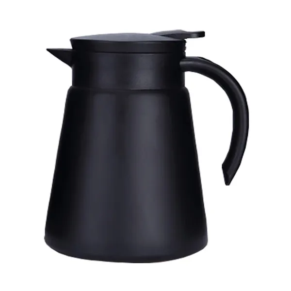 Vacuum 700 ml Flask Insulated Hot Cold Drink Water Pot Coffee Tea Milk Jug  – Capacity: 700 ml, Color: Black – View 1