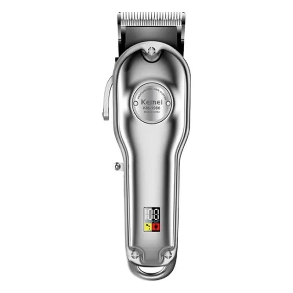 Kemei KM 1986 + PG Professional Trimmer Hair Clipper Cordless – Color: Silver – View 3