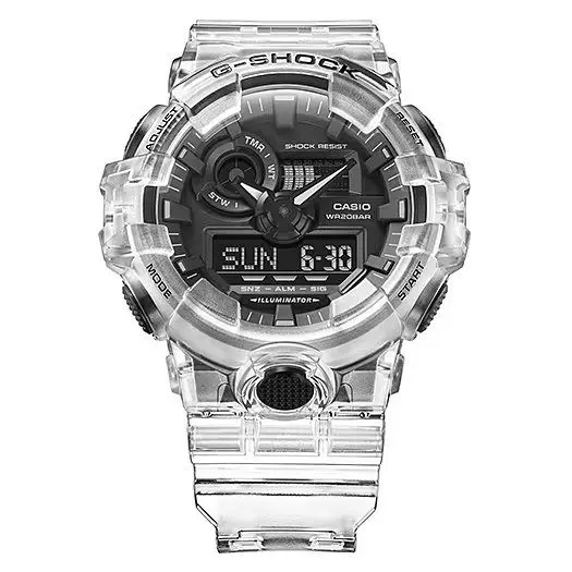 Casio GA-700SK-1A G-Shock Ethereal Skeleton Translucent Multipurpose Men's Watch – Dial Color: White, Strap Color: White – View 5