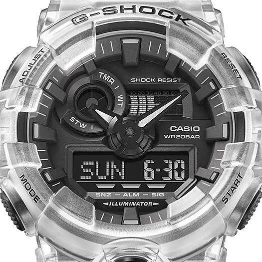 Casio GA-700SK-1A G-Shock Ethereal Skeleton Translucent Multipurpose Men's Watch – Dial Color: White, Strap Color: White – View 4