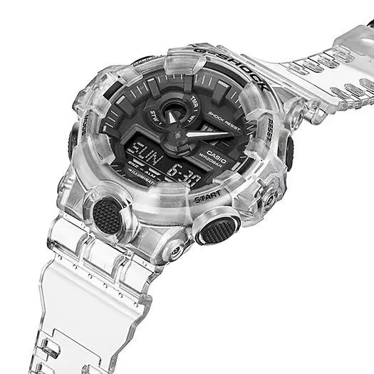Casio GA-700SK-1A G-Shock Ethereal Skeleton Translucent Multipurpose Men's Watch – Dial Color: White, Strap Color: White – View 6