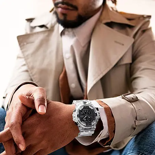 Casio GA-700SK-1A G-Shock Ethereal Skeleton Translucent Multipurpose Men's Watch – Dial Color: White, Strap Color: White – View 2