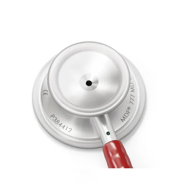MDF MDF777 One Stainless Steel Dual Head Stethoscope – Color: Red – View 3