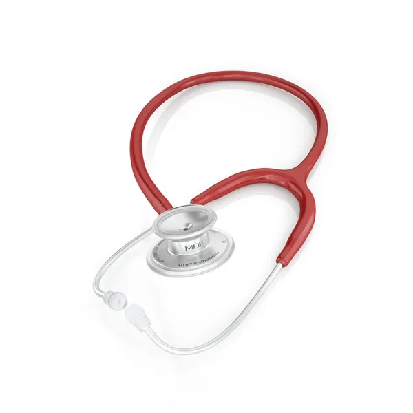 MDF MDF777 One Stainless Steel Dual Head Stethoscope – Color: Red – View 1