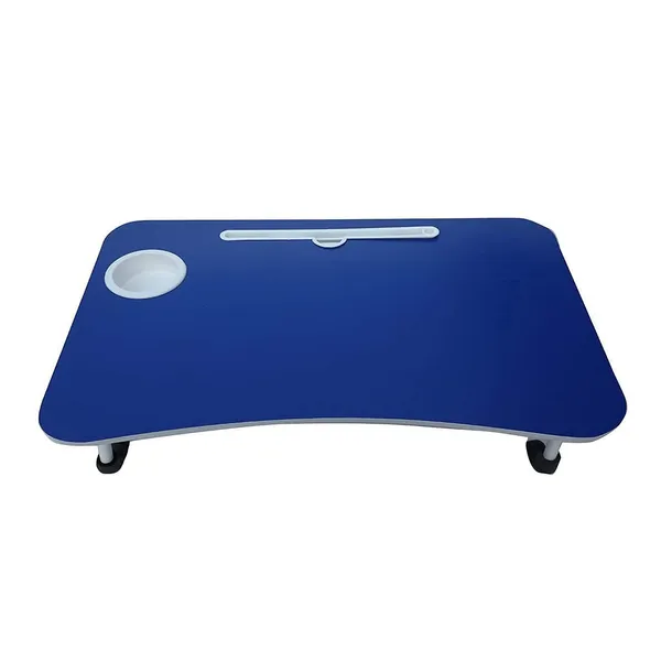 Techno Vibes Laptop Desk for Study and Reading with Foldable Non-Slip Legs Table Tray – Color: Blue – View 2