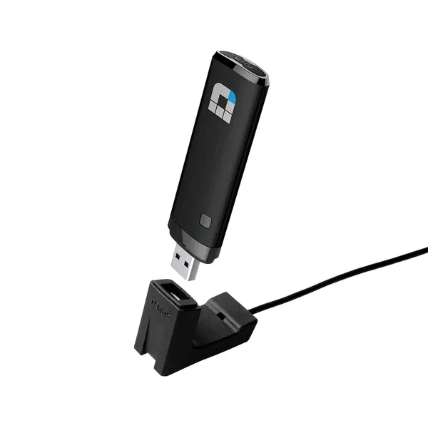 D-Link DWA-182 Dual Band AC1200 Mbps Wi-Fi USB Adapter – View 1