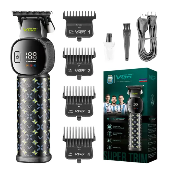 VGR V-185 Professional Hair & Beard Trimmer – Color: Black – View 1