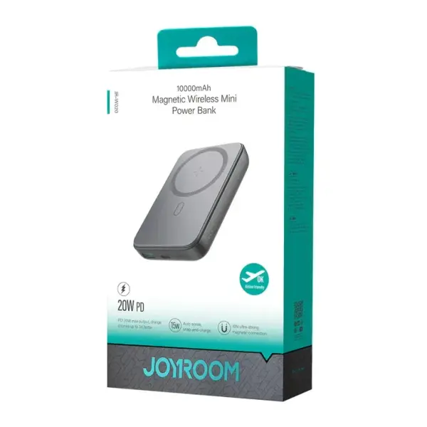 JOYROOM JR-W020 Fast Charging Magnetic Wireless Mini Power Bank – Color: Black – View 3