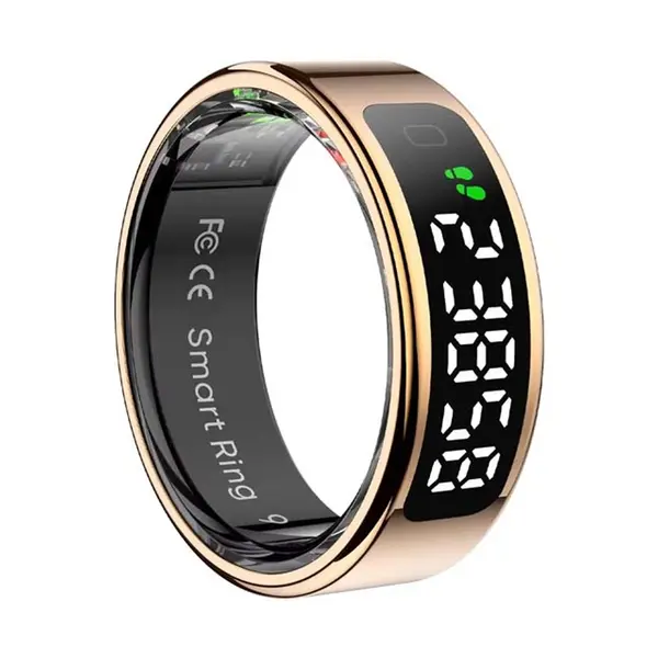 COLMI R12 Smart Ring With Display Screen and Touch – Color: Gold – View 1
