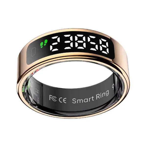COLMI R12 Smart Ring With Display Screen and Touch – Color: Gold – View 2