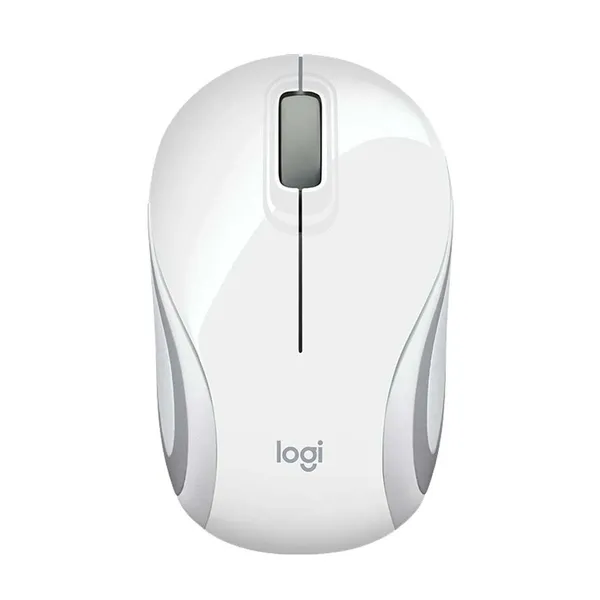 Logitech M187 Wireless MAC Support Extra-Small Mouse – Color: White – View 1