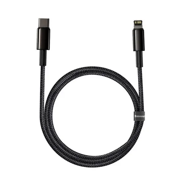 Baseus Tungsten Gold 20W PD USB-C to Lightning Fast Charging & Data Sync Cable – View 1