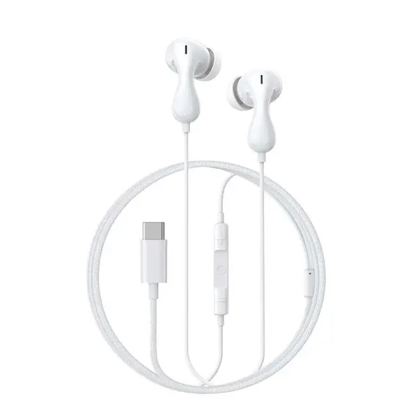 Baseus CZ20 Type-C Wired Earphone – Color: White – View 2