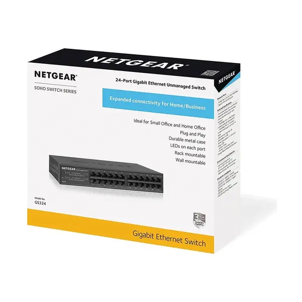 Netgear GS324T 26 Port (24 Port Gigabit & 2 SFP Port) Managed rackmount Smart Switch – View 3