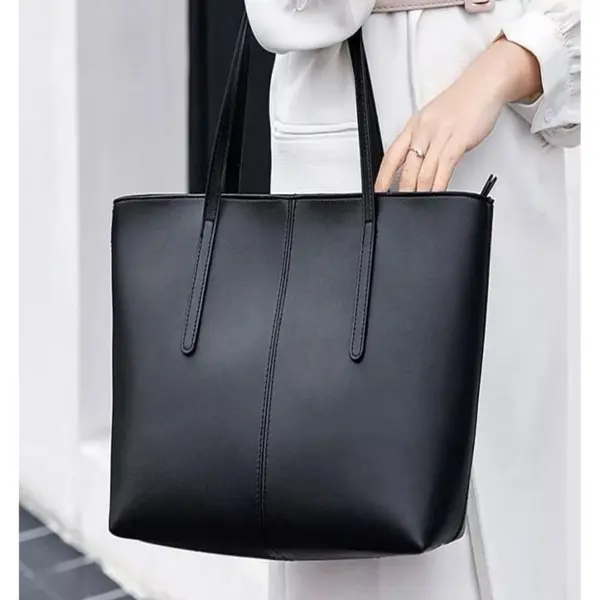 Premium Luxury PU Leather Crossbody Shoulder Bag – Color: Black – View 2