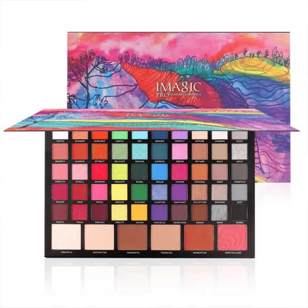 IMAGIC 56 Color Fine Powder Terraced Palette Eyeshadow – View 1
