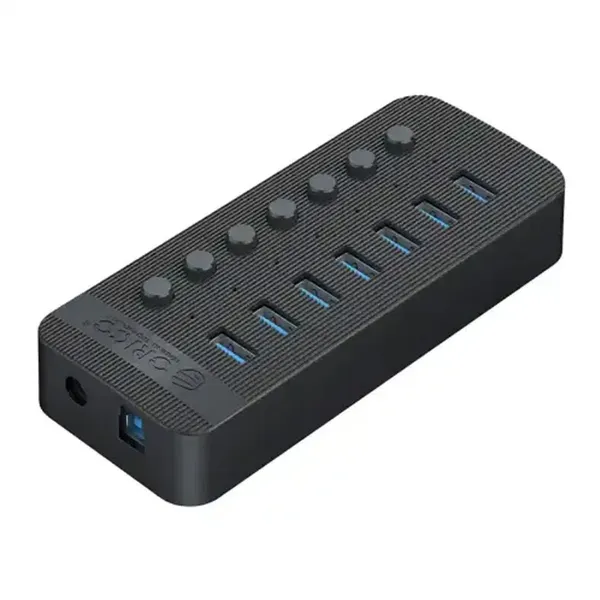 ORICO CT2U3-7AB 7-Port USB3.0 Hub with Individual Switches – View 1