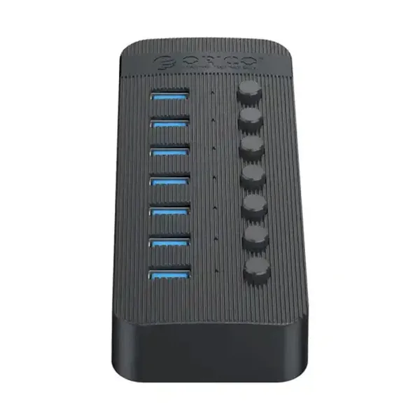 ORICO CT2U3-7AB 7-Port USB3.0 Hub with Individual Switches – View 2