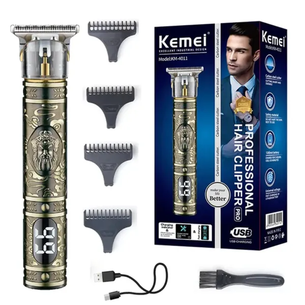 Kemei KM-4011 Rechargeable Hair Clipper and Beard Trimmer for Men – View 6