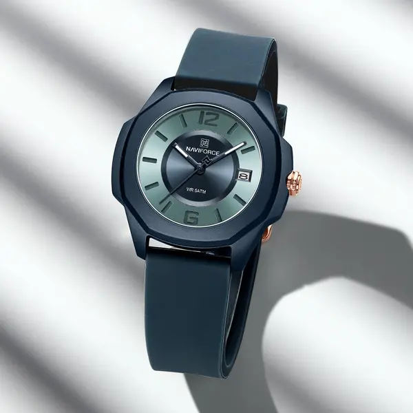 NAVIFORCE NF7107 5ATM Waterproof Stylish Women’s Luminous Sports Watch – Dial Color: Blue, Strap Color: Blue – View 3