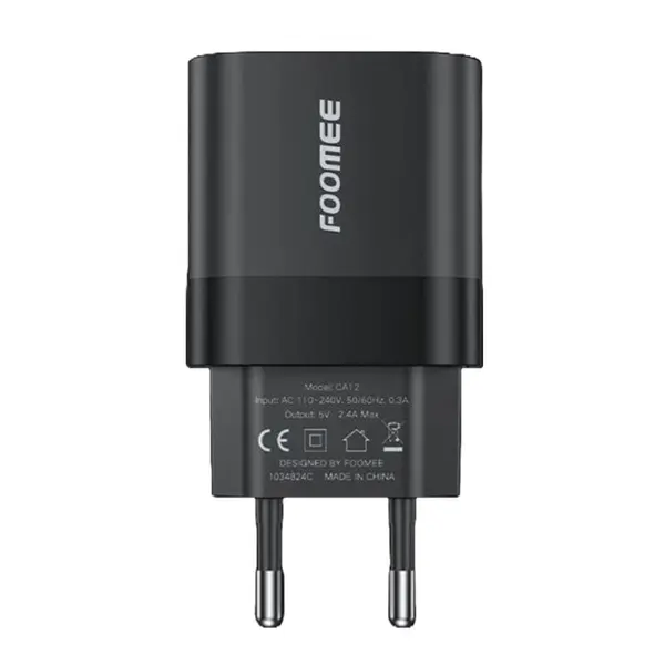 Foomee CA12 10.5W Dual-Port Fast Charging Safe and Reliable Adapter – View 1
