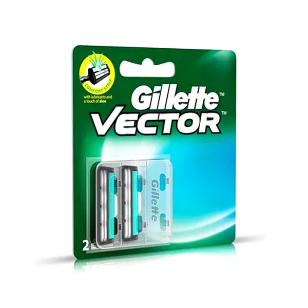 Gillette Vector Plus Manual Shaving Razor Blades 2 Cartridge – View 2