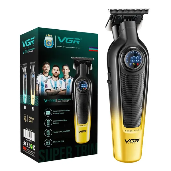 VGR V-996 Professional Hair Trimmer – Color: Gold – View 4