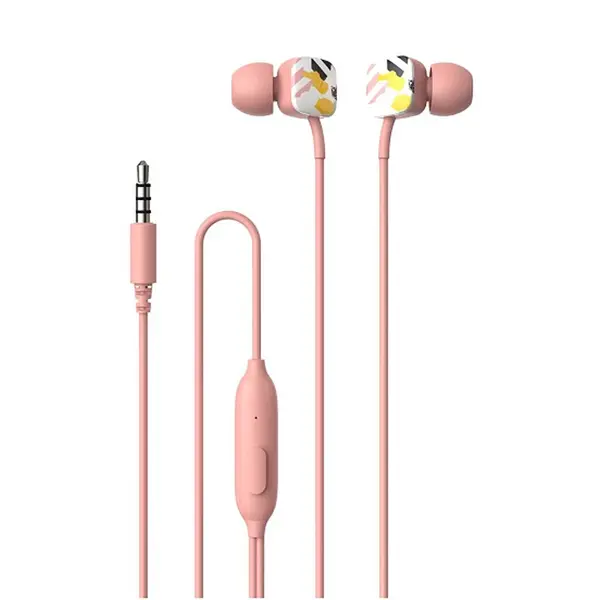 Havit E58P 3.5mm Colorful Wired Earphone – Color: Pink – View 1