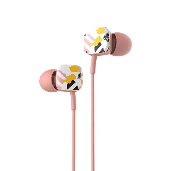 Havit E58P 3.5mm Colorful Wired Earphone – Color: Pink – View 2