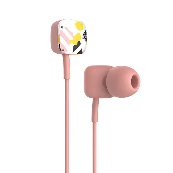 Havit E58P 3.5mm Colorful Wired Earphone – Color: Pink – View 3