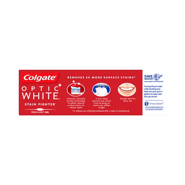 Colgate Optic White Stain Fighter Teeth Whitening Toothpaste – View 3