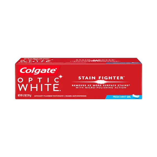 Colgate Optic White Stain Fighter Teeth Whitening Toothpaste – View 2