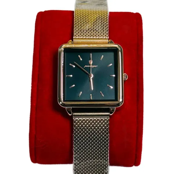 Poedagar 793 CH Stainless Steel Mesh Strap Women's Watch – Dial Color: Black, Strap Color: Rose – View 2